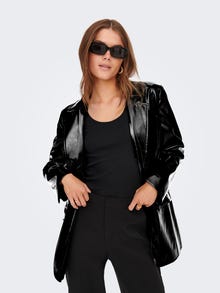 ONLY Oversize Fit Reverse Blazer -Black - 15275579