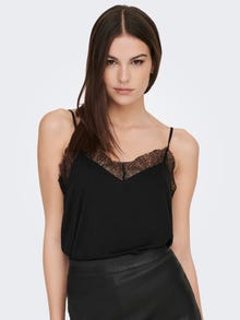 ONLY Lace detailed top with thin straps -Black - 15275597