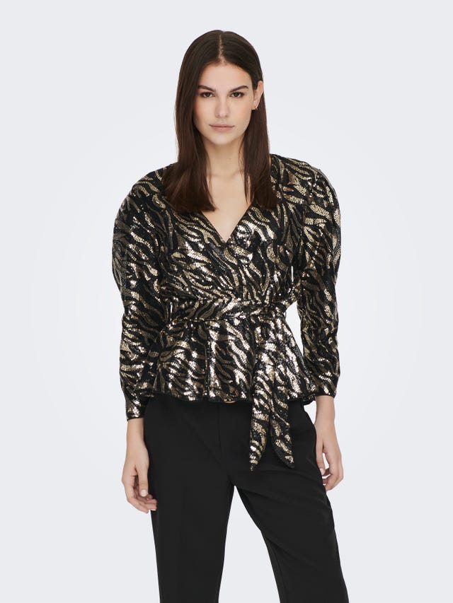 ONLY Sequin wrap Top - 15275623