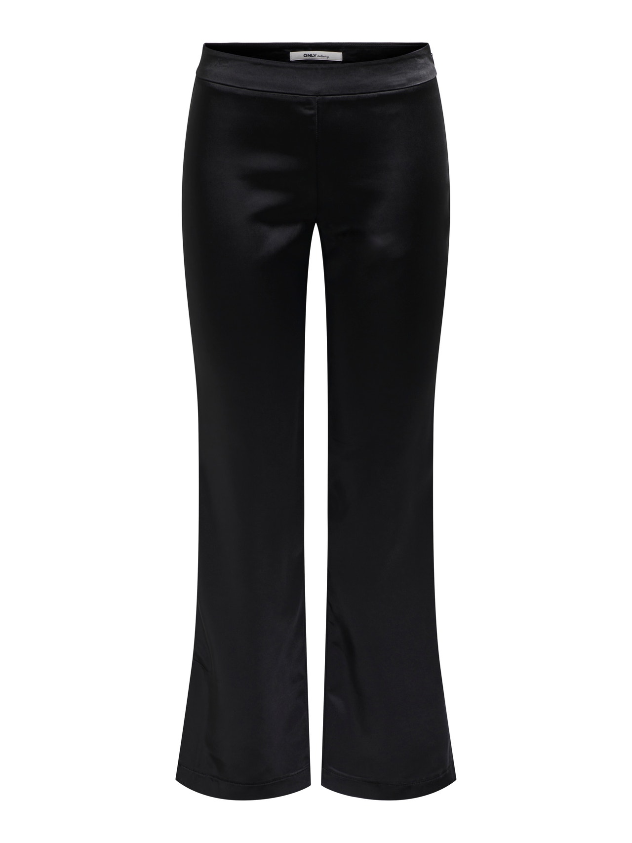 ONLY Mid Waist Flared Slit Trousers -Black - 15275725