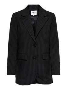 ONLY Oversized Fit Innskårede jakkeslag Blazer -Black - 15275831