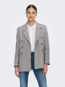 ONLY Classic Wool Blazer -Medium Grey Melange - 15276065