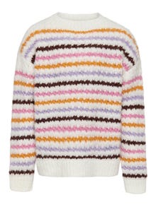 ONLY striped Knitted Pullover -Cloud Dancer - 15276106