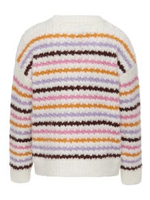 ONLY striped Knitted Pullover -Cloud Dancer - 15276106