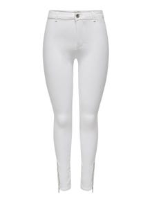 ONLY Skinny fit High waist Tall Jeans -White Denim - 15276168