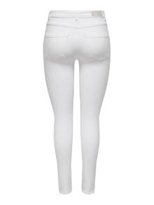 ONLY Jeans Skinny Fit Taille haute Tall -White Denim - 15276168