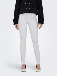ONLY Jeans Skinny Fit Taille haute Tall -White Denim - 15276168