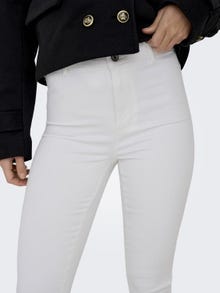 ONLY Skinny Fit Hög midja Tall Jeans -White Denim - 15276168