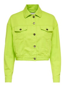 ONLY Spread collar Buttoned cuffs Jacket -Lime Punch - 15276301