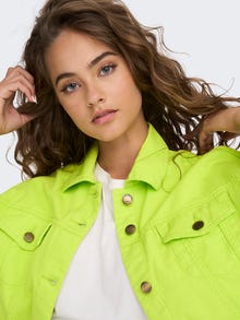 ONLY Spread collar Buttoned cuffs Jacket -Lime Punch - 15276301