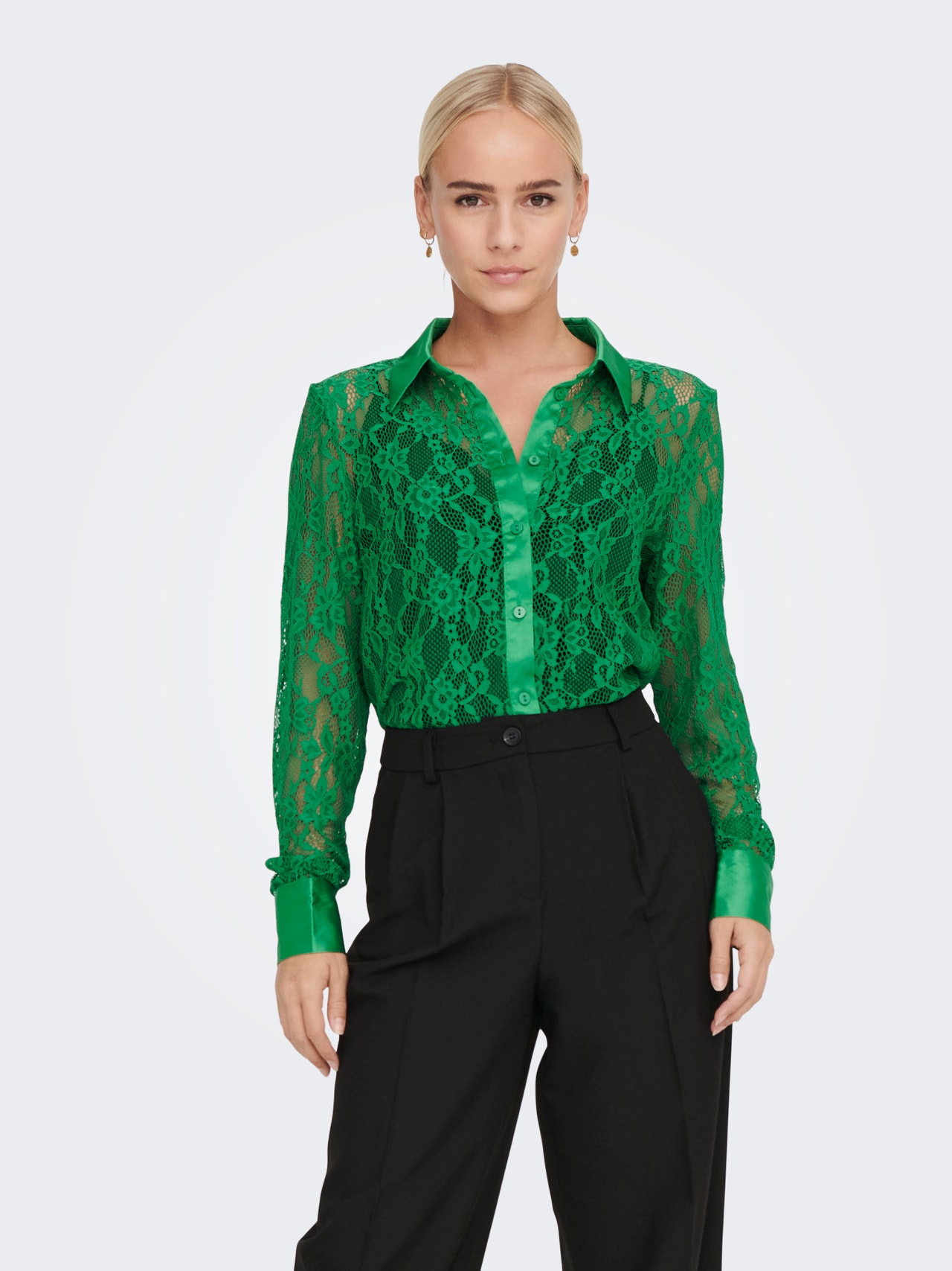 Skjorte | Mørkegrøn | ONLY®