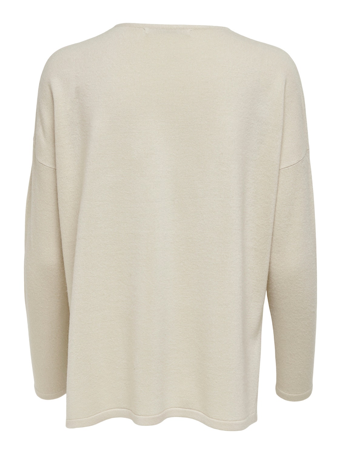 ONLY Petite V-neck Knitted Pullover -Pumice Stone - 15276466