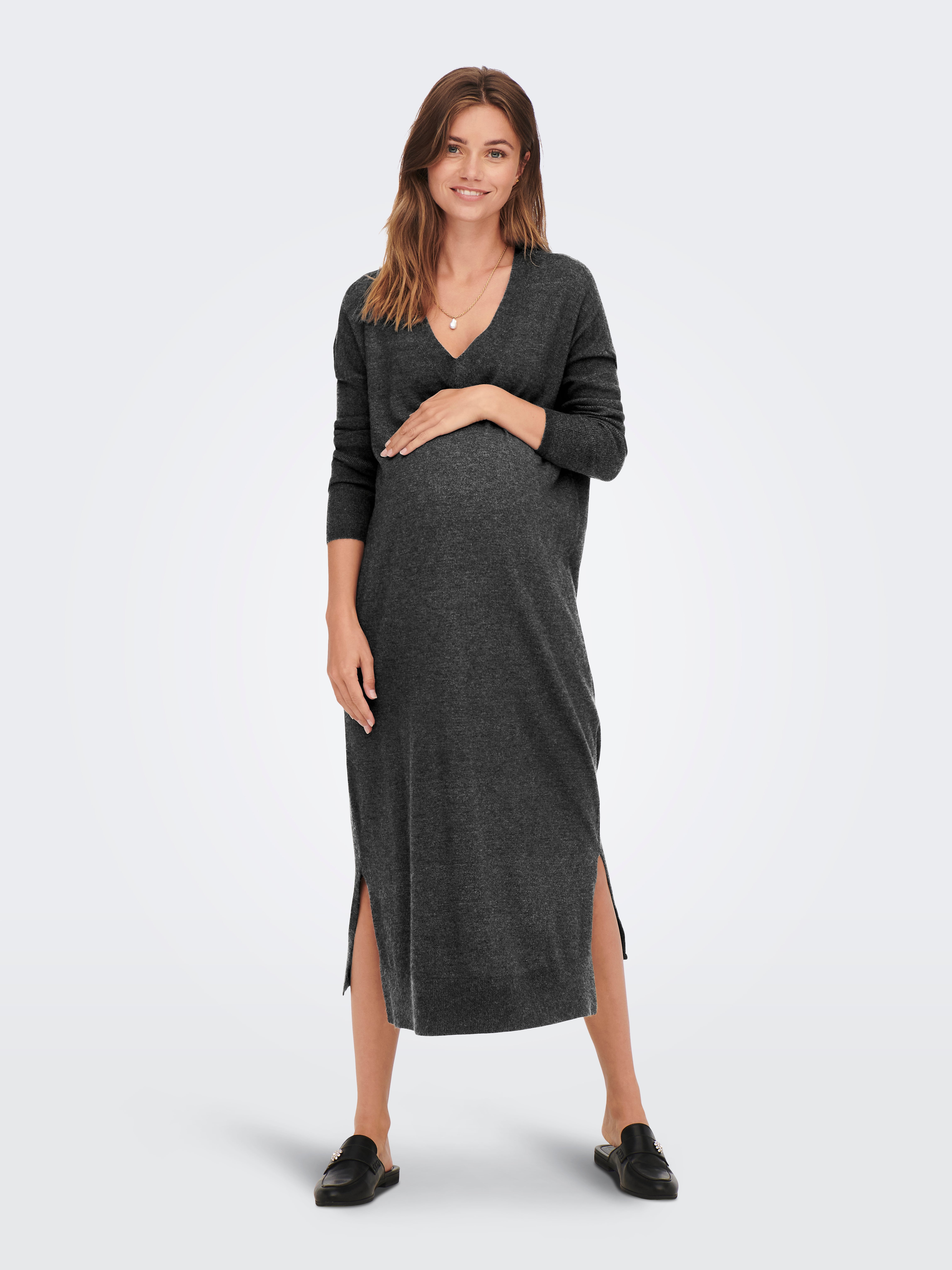 Mama long Long Sleeved dress | Dark 