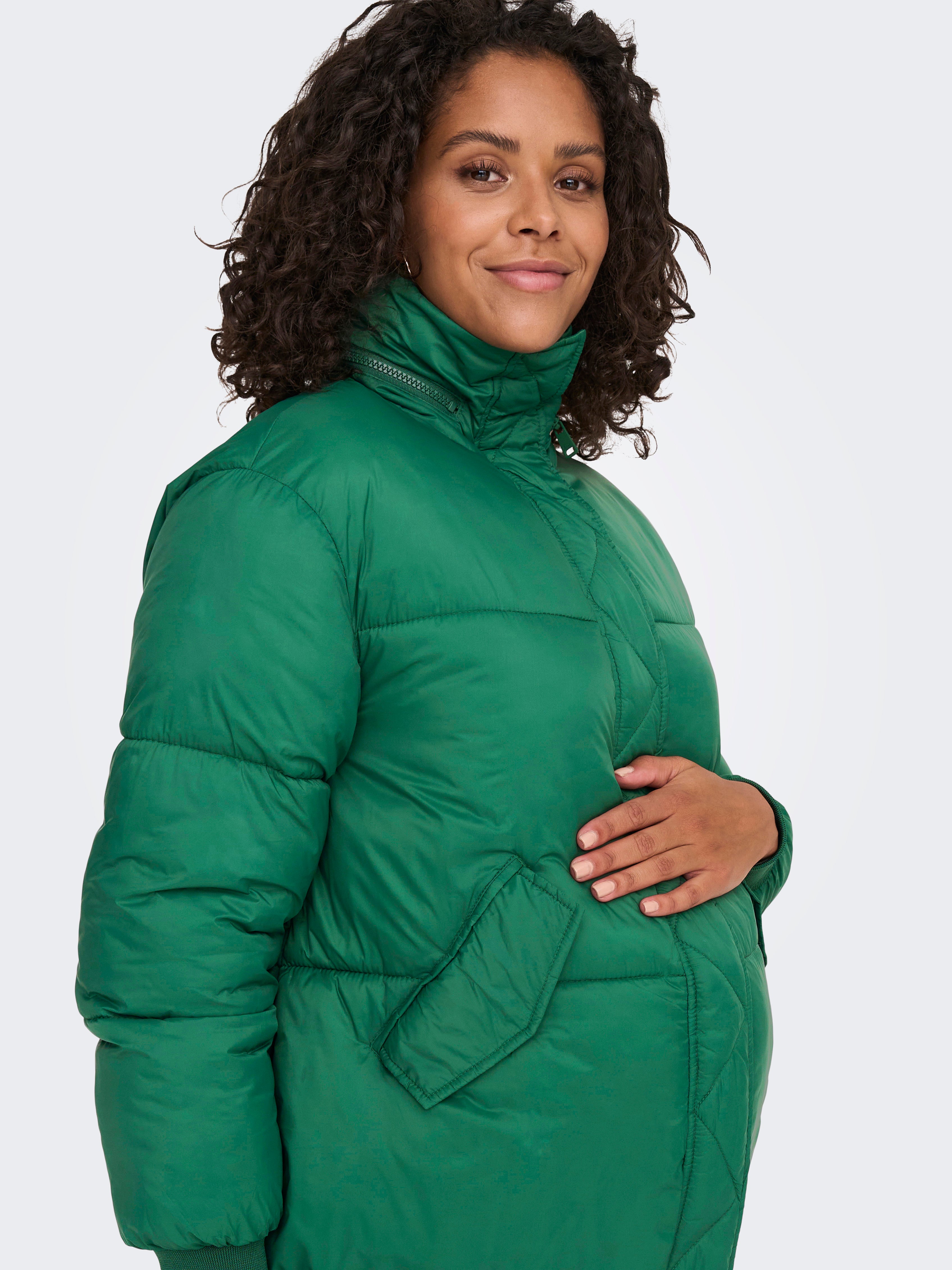 Plus size quilted jacket with clearance hood