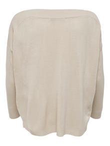 ONLY Tall Boatneck knitted pullover -Pumice Stone - 15276563