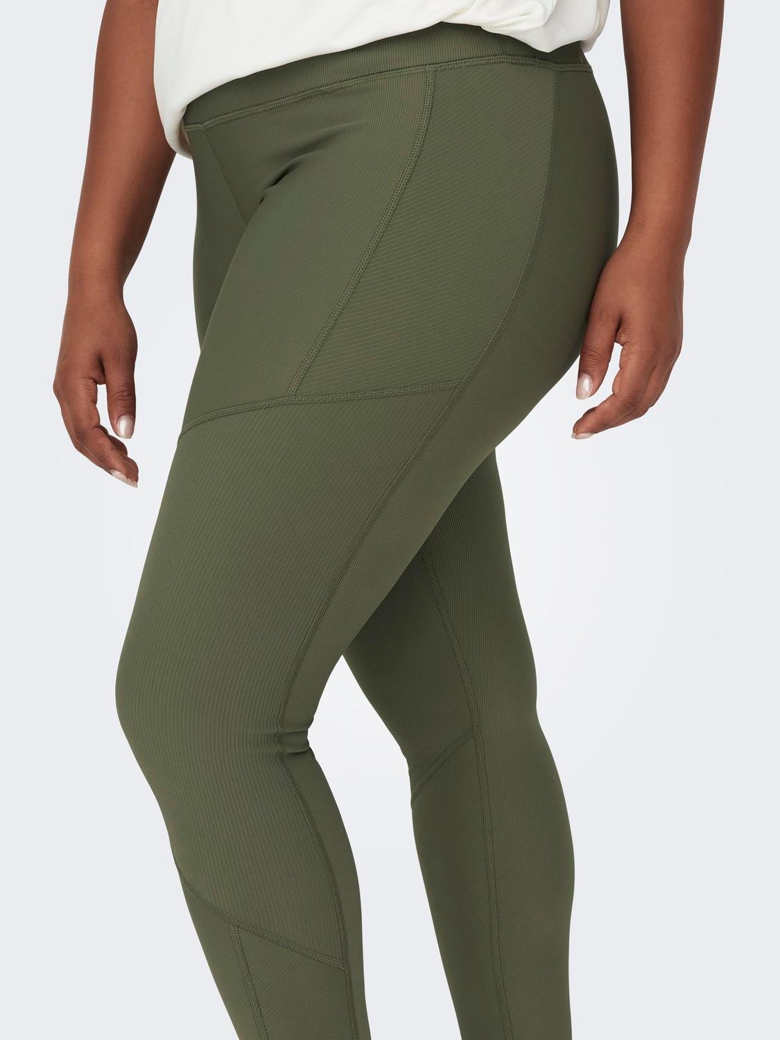 ONLY Curvy training tights -Dusty Olive - 15276824