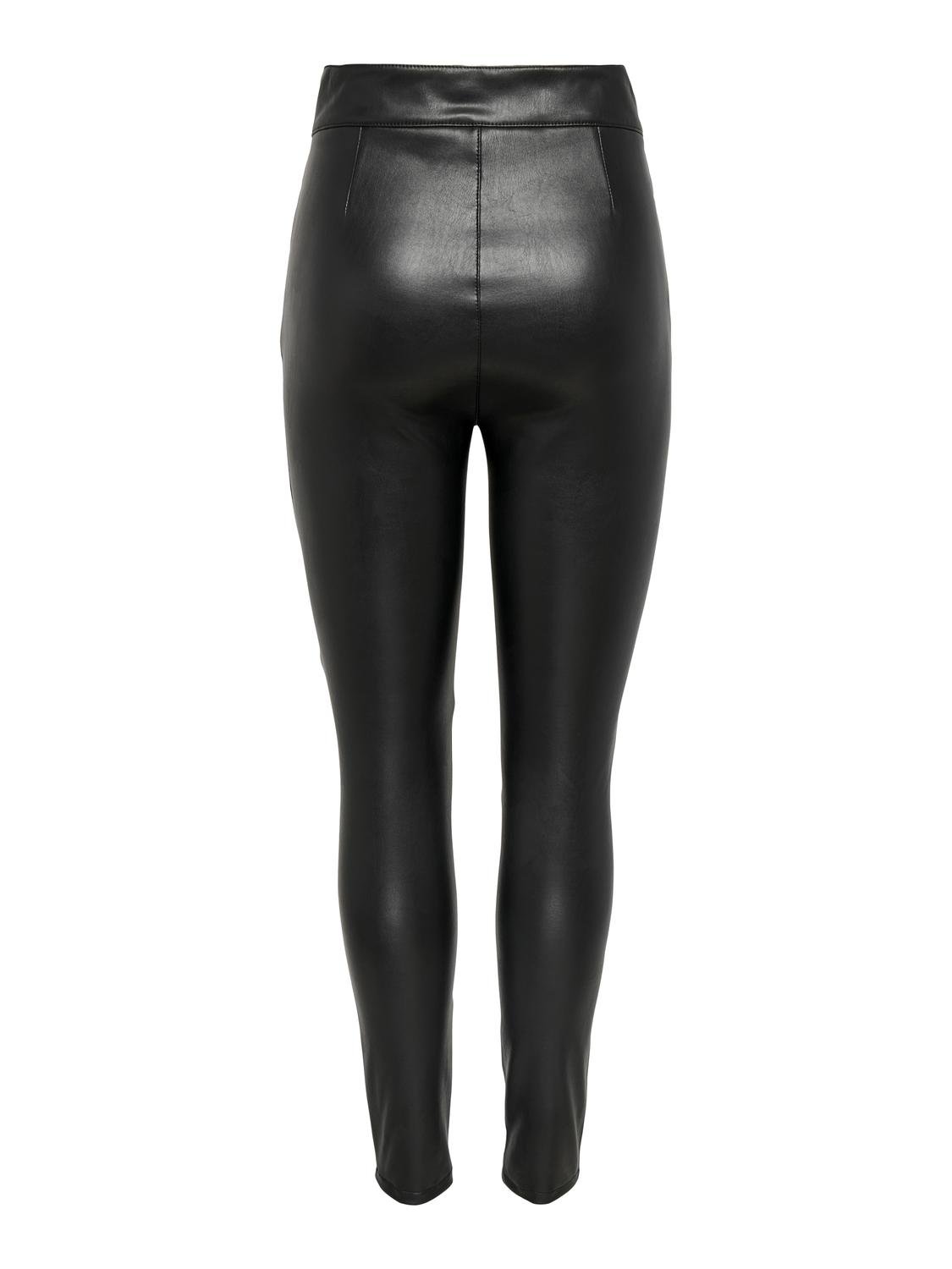 Tall faux leather leggings, Black