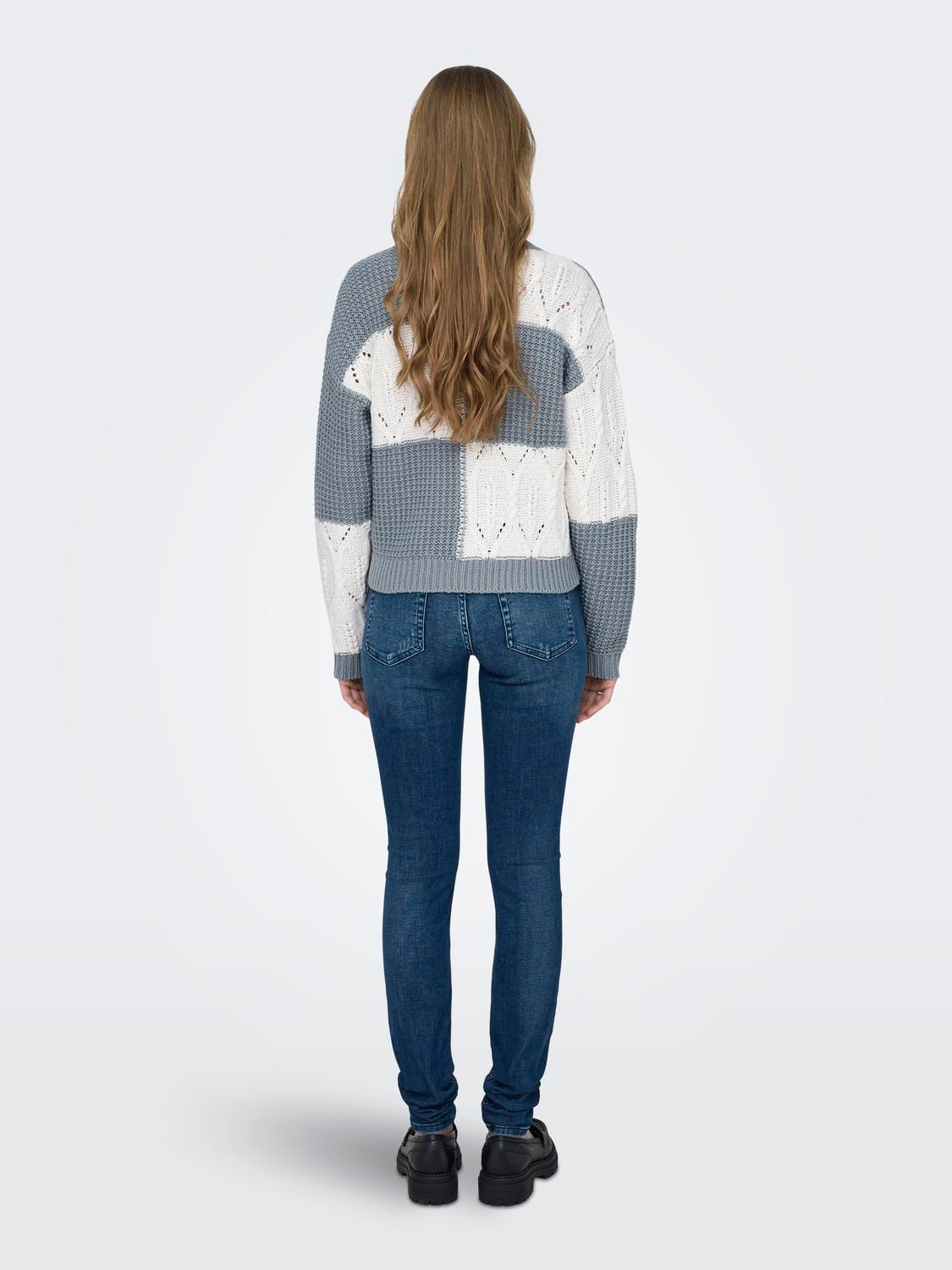 ONLY Knit Fit Round Neck Pullover -Abyss - 15276930
