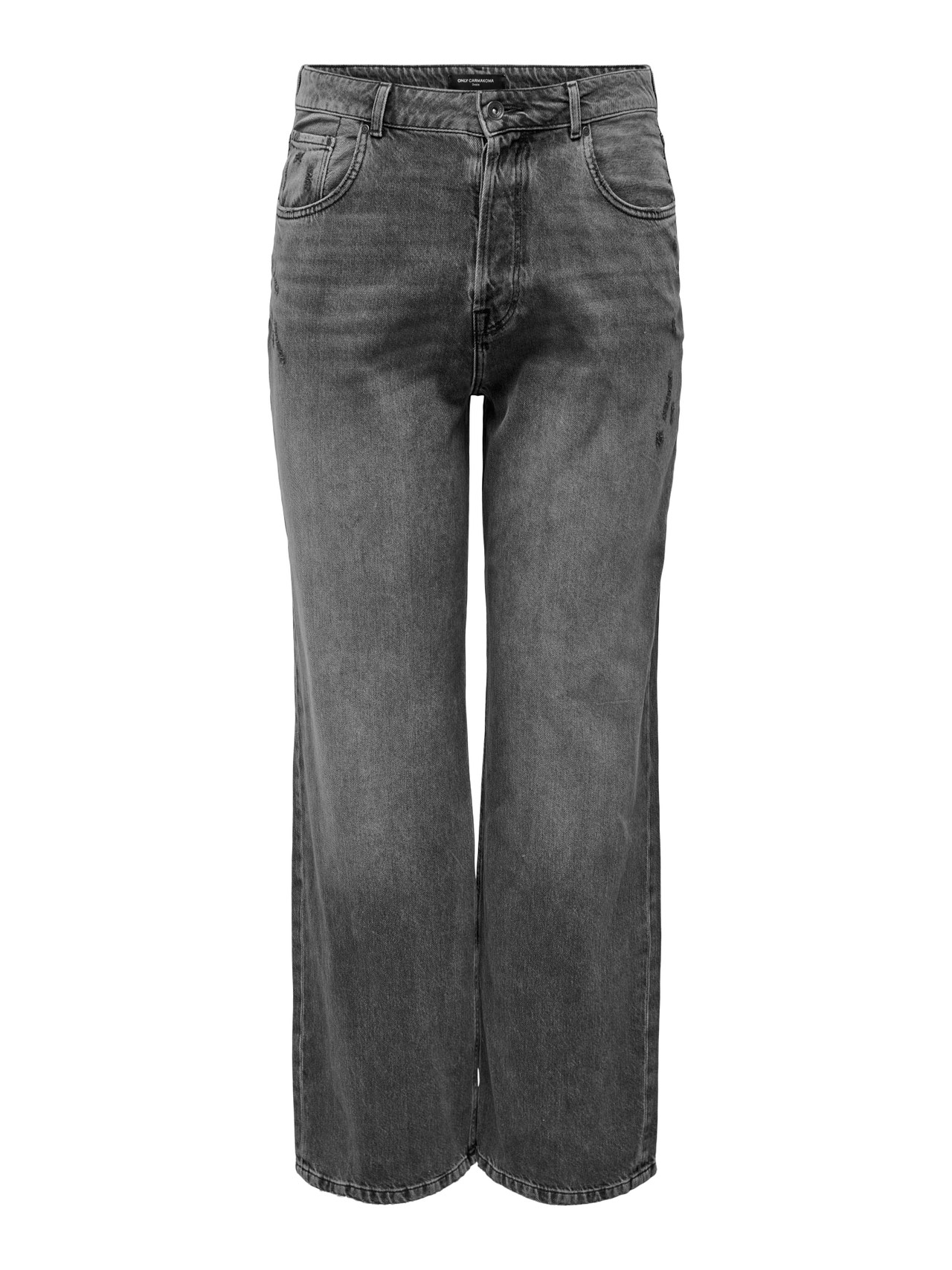 ONLY Weiter Beinschnitt Hohe Taille Jeans -Washed Black - 15277041