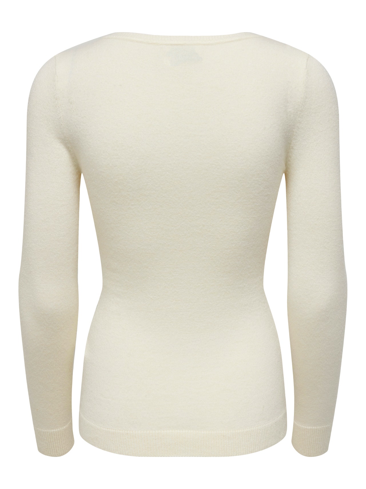 ONLY V-ringning Stickad tröja -Whitecap Gray - 15277047