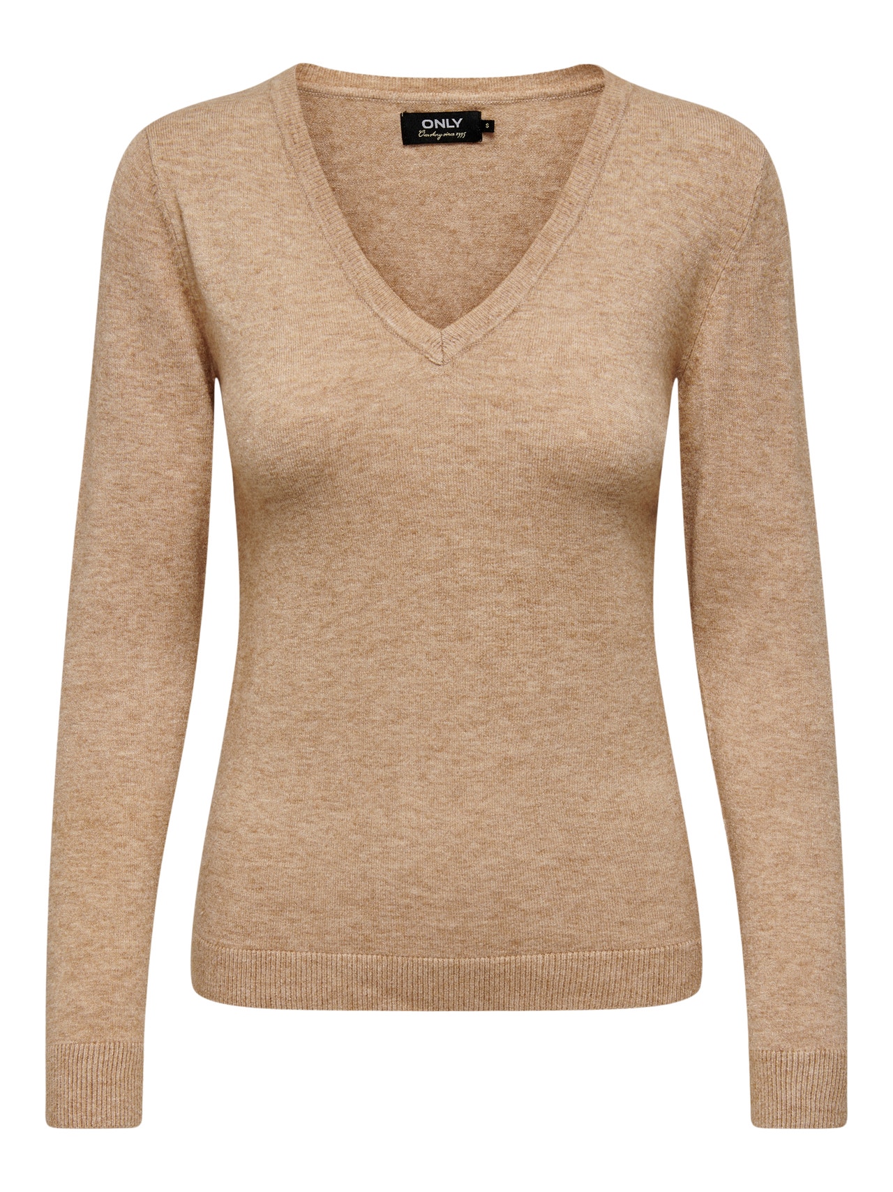ONLY Pull-overs Col en V -Toasted Coconut - 15277047