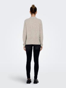 ONLY Regular Fit Round Neck Dropped shoulders Pullover -Pumice Stone - 15277080