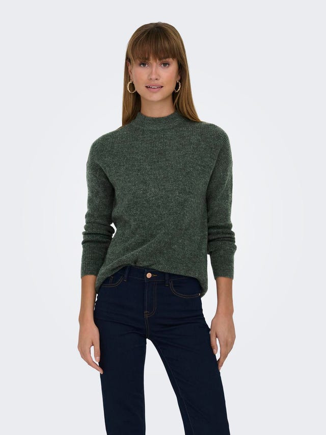 ONLY Regular Fit Round Neck Dropped shoulders Pullover - 15277080