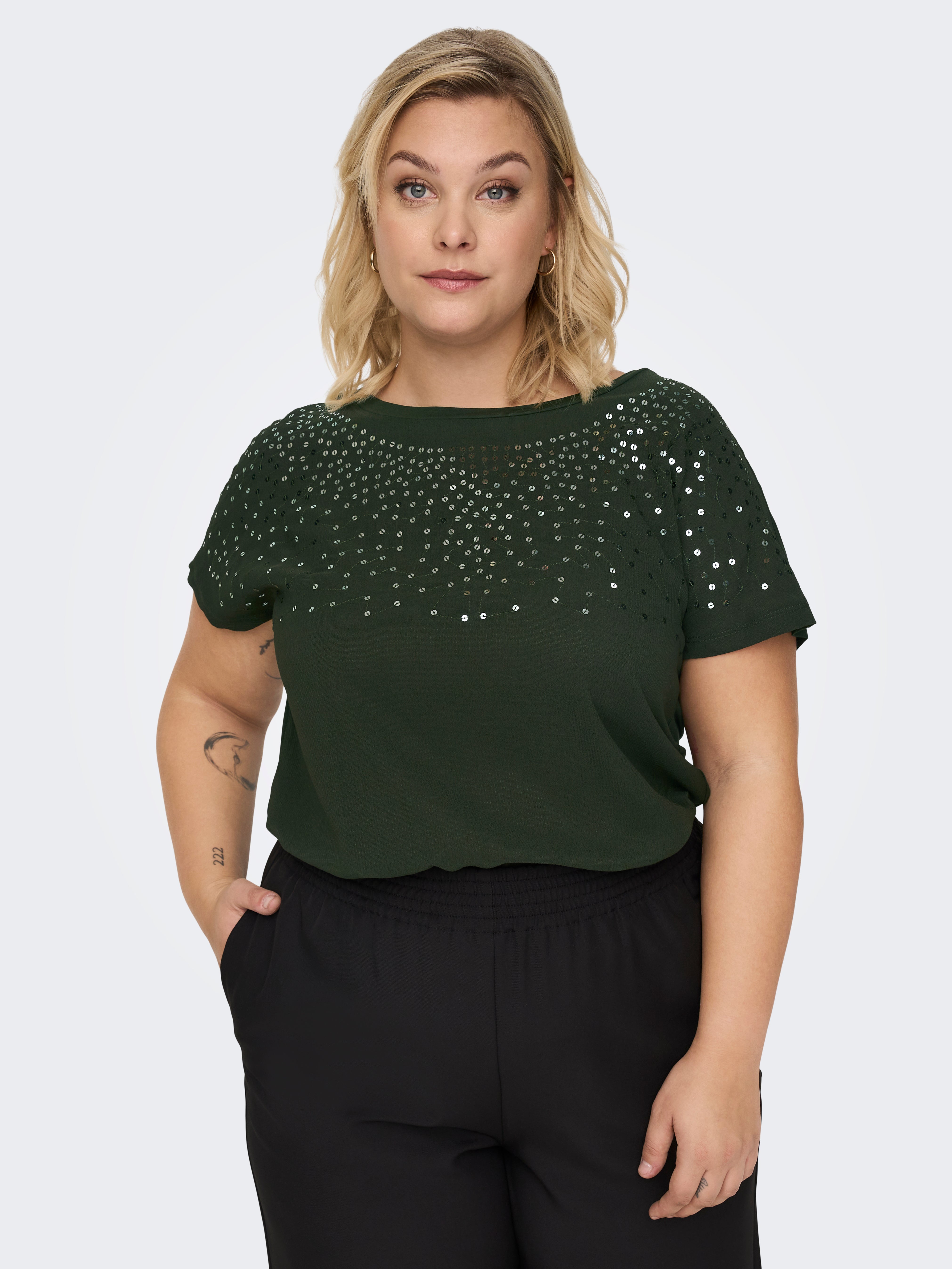 Curvy glitter detail top with 20 discount ONLY