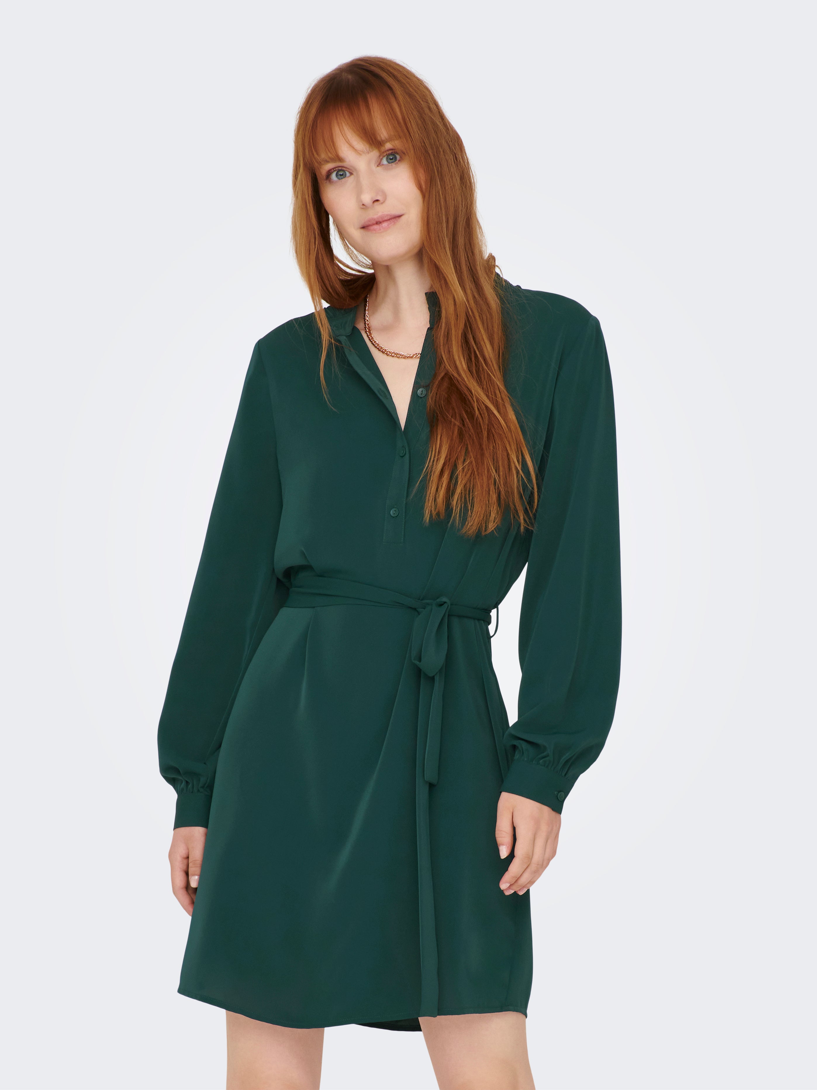Frill shoulder Dress | Dark Turquoise 