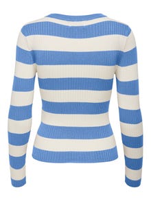 ONLY Eriti kõrge vöökohaga lõige Ümmargune kaelus Pullover -Provence - 15277223
