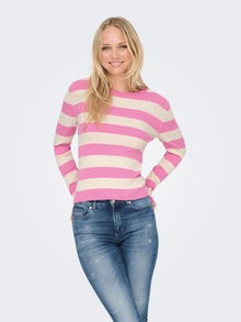 ONLY Ribu fit O-kakls Pulovers -Cyclamen - 15277223