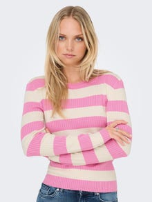 ONLY Ribu fit O-kakls Pulovers -Cyclamen - 15277223