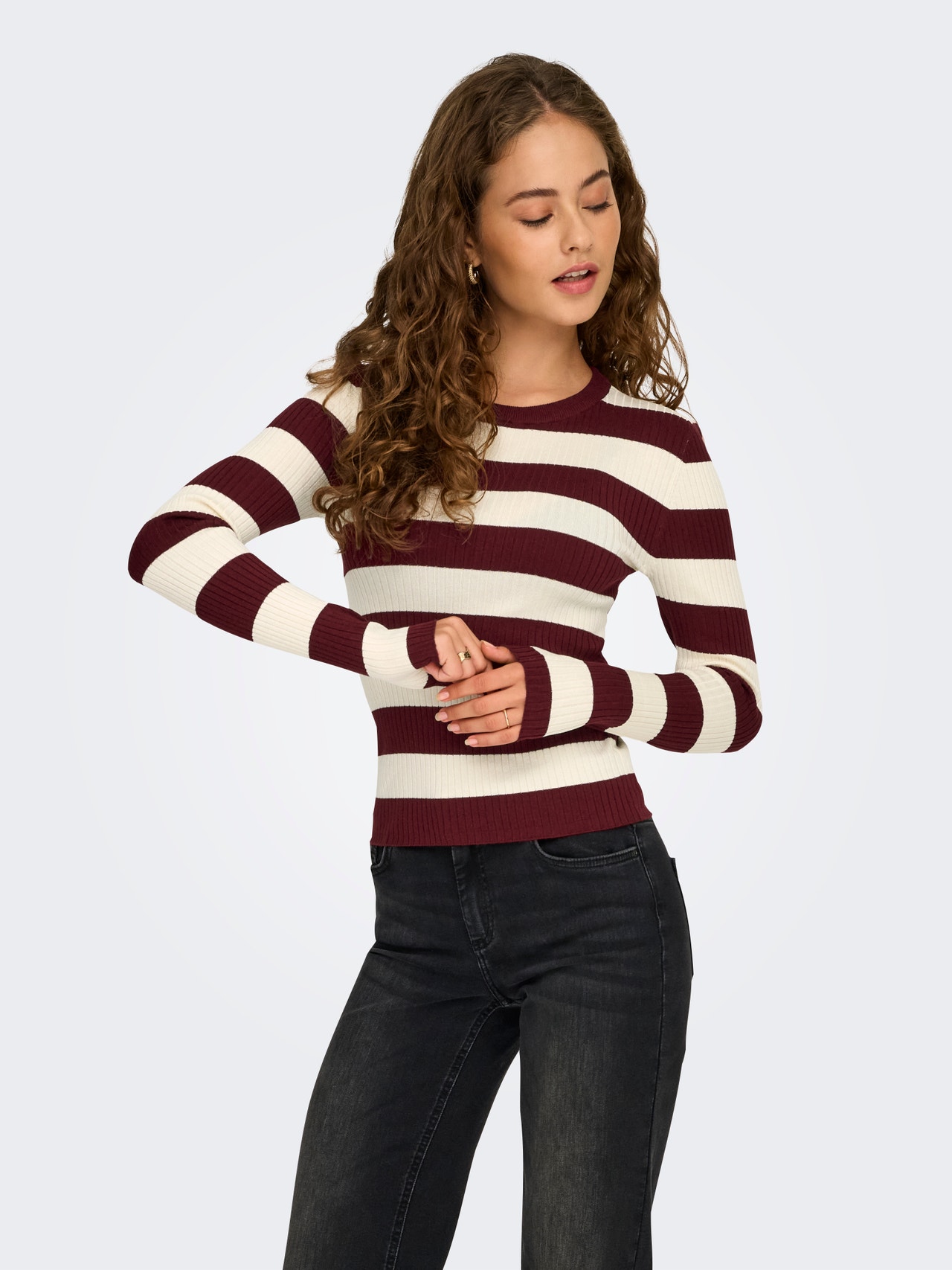 ONLY JDYPLUM Pull en maille -Cabernet - 15277223