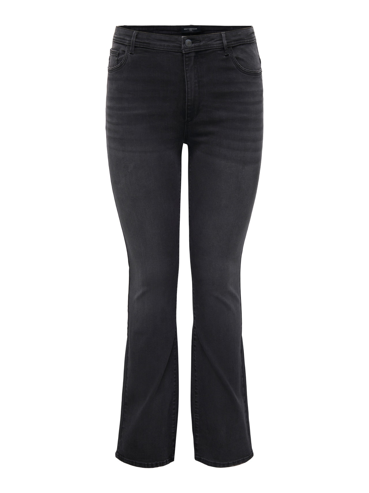 ONLY Ausgestellt Hohe Taille Jeans -Washed Black - 15277229