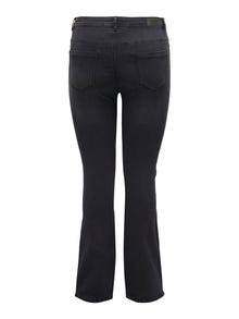 ONLY Curvy CARSally High Waist Flared Jeans -Washed Black - 15277229