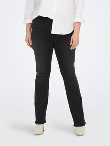 ONLY Curvy CARSally High Waist Flared Jeans -Washed Black - 15277229
