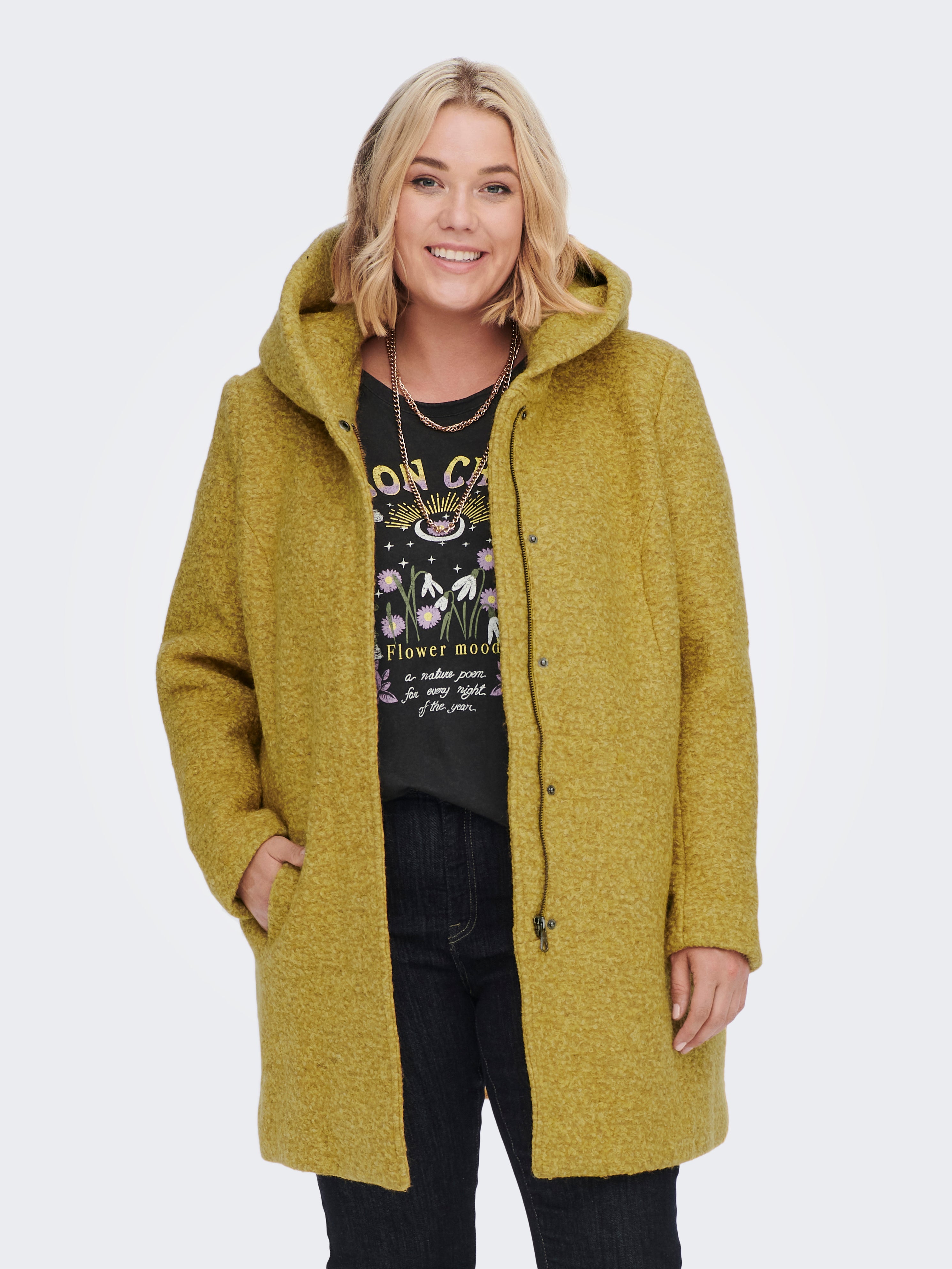 Only paloma boucle clearance long wool coat otw