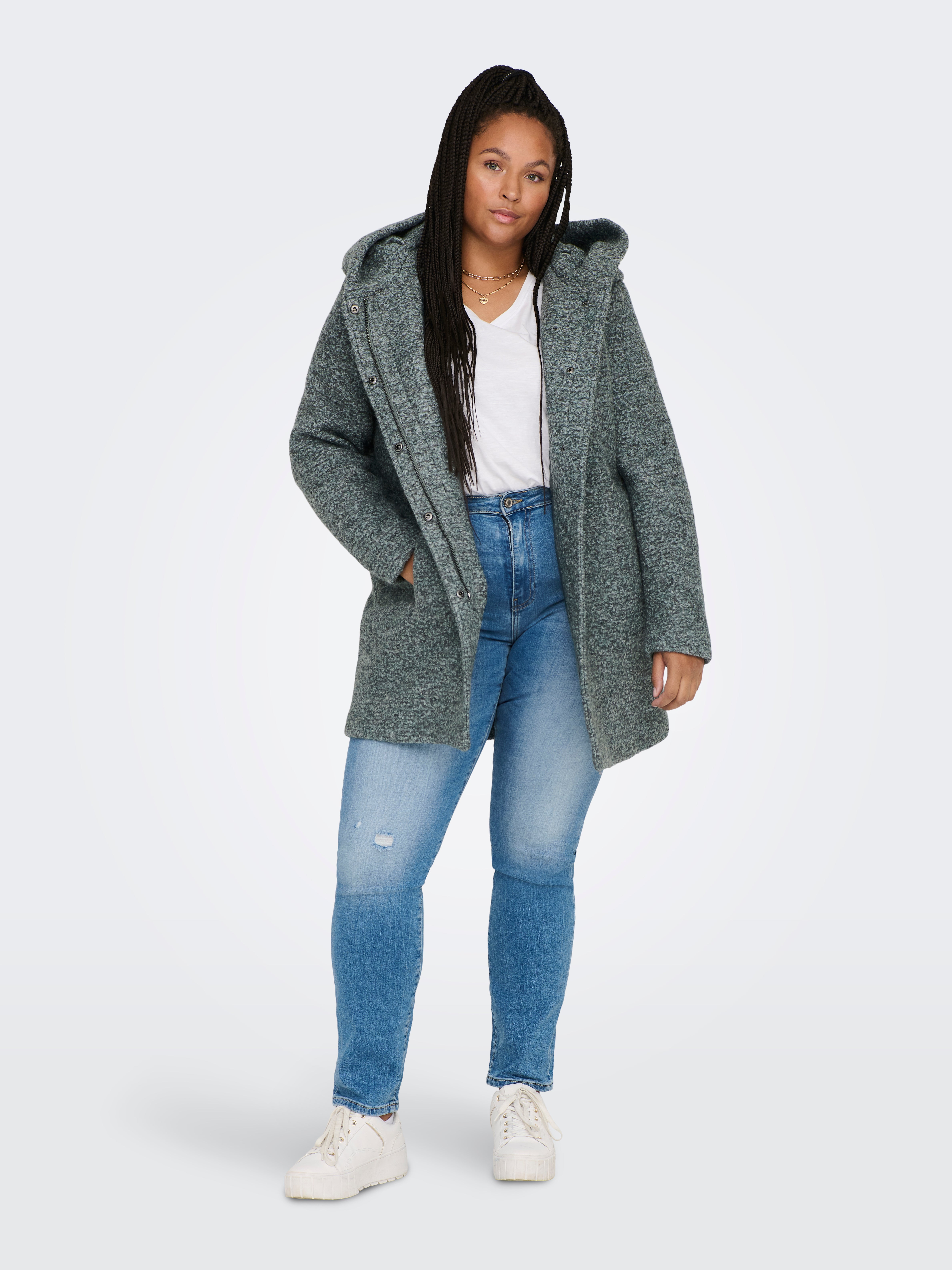 Only boucle wool coat online