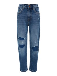 ONLY Krój baggy Jeans -Medium Blue Denim - 15277425