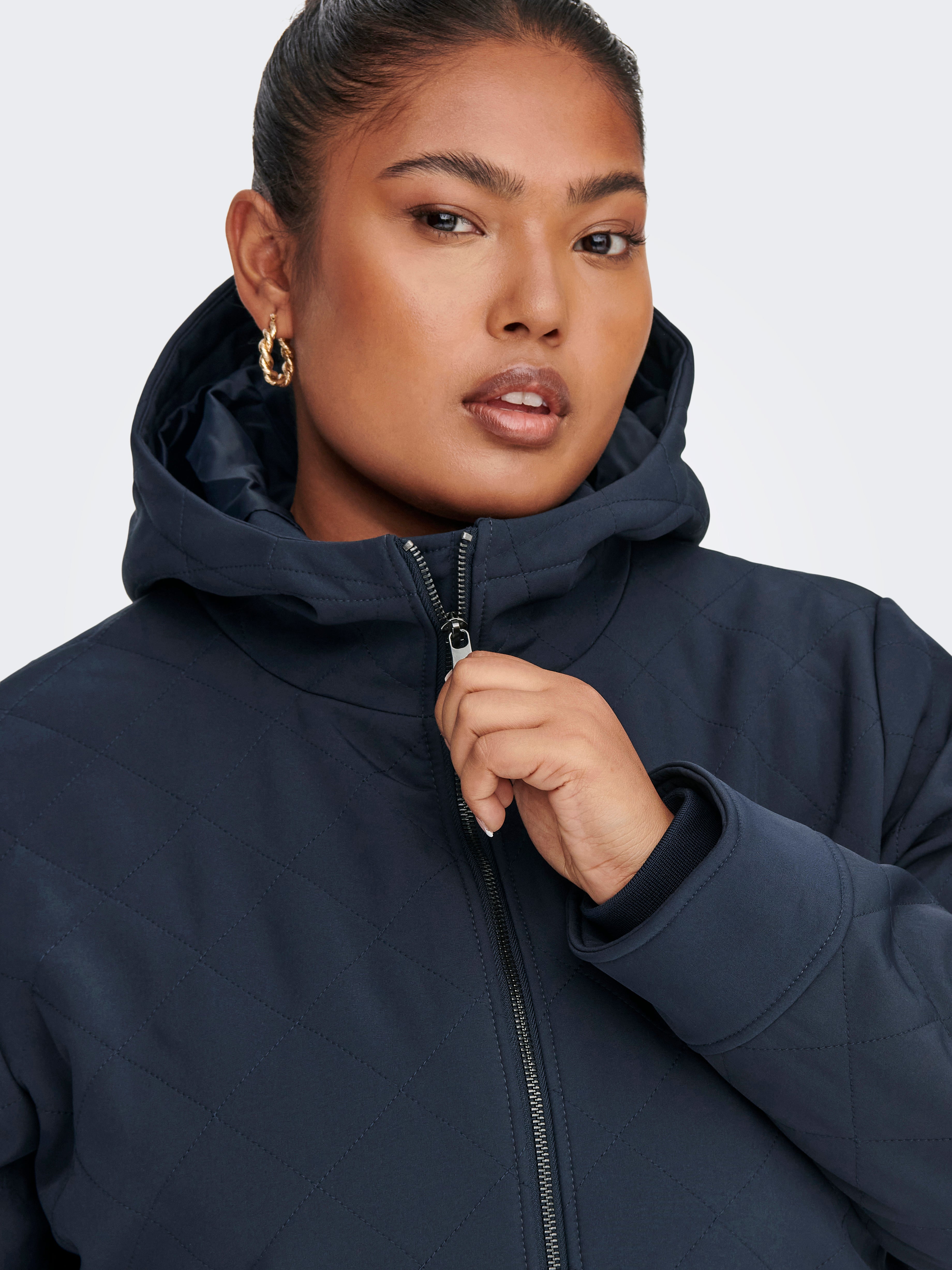 Coat high outlet neck