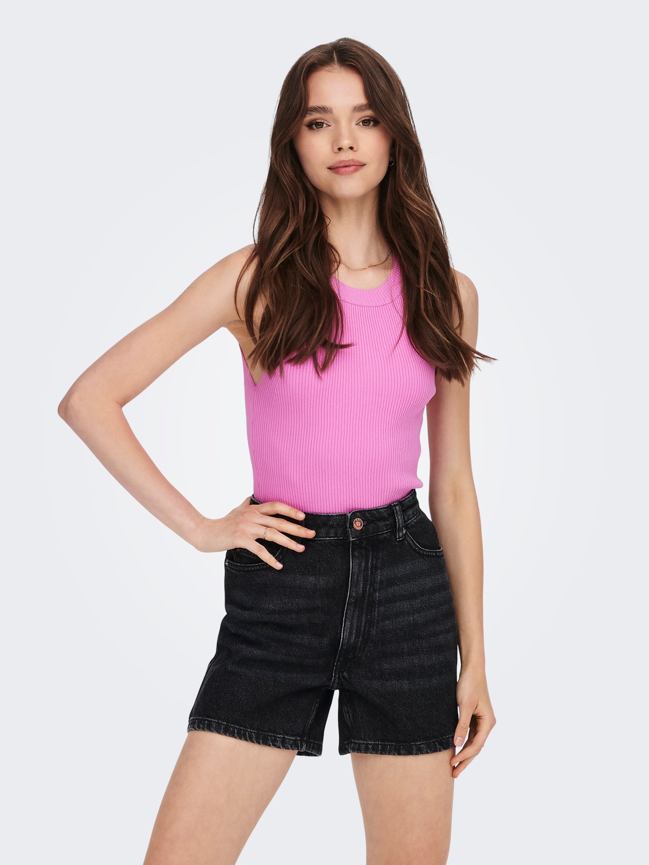 ONLY Halterneck Knitted Top -Cotton Candy - 15277548