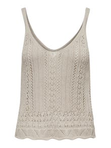 ONLY Sans manches Top en maille -Pumice Stone - 15277573
