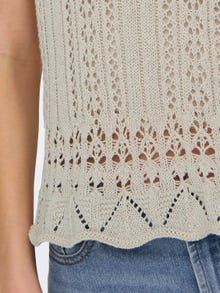 ONLY Regular Fit V-Neck Knit top -Pumice Stone - 15277573