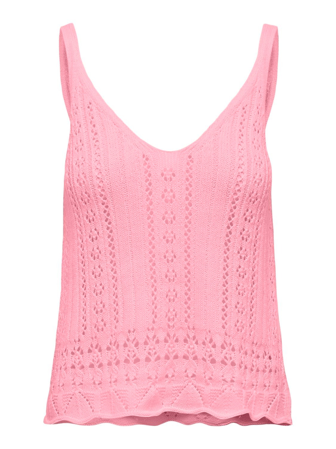 ONLY Sin mangas Top de punto -Candy Pink - 15277573