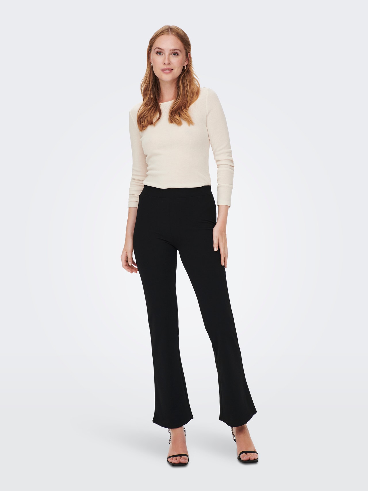 ONLY Flared Trousers -Black - 15277598