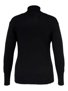 ONLY Curvy rullekrage Strikket pullover -Black - 15277680