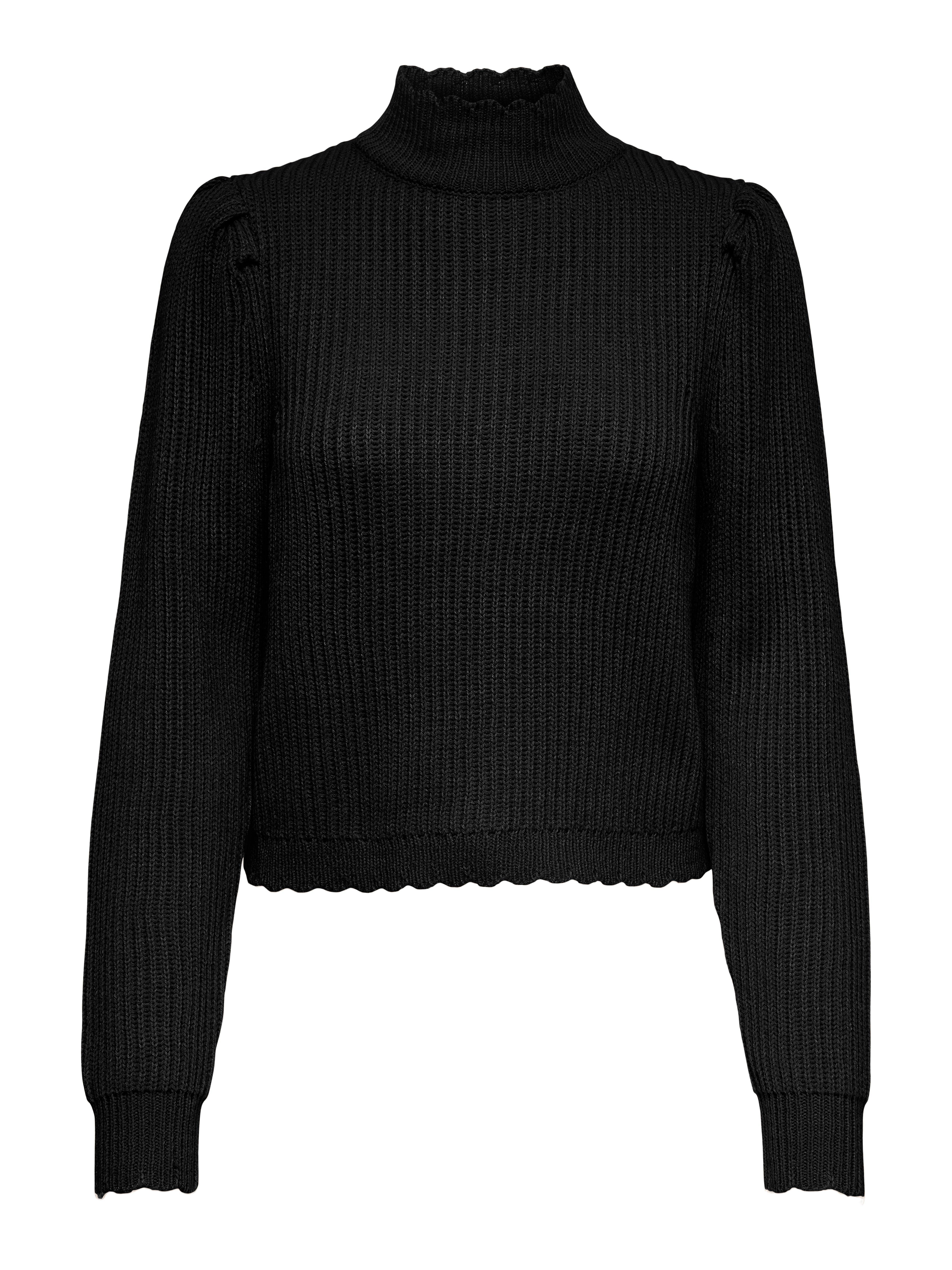 Black high cheap neck knit