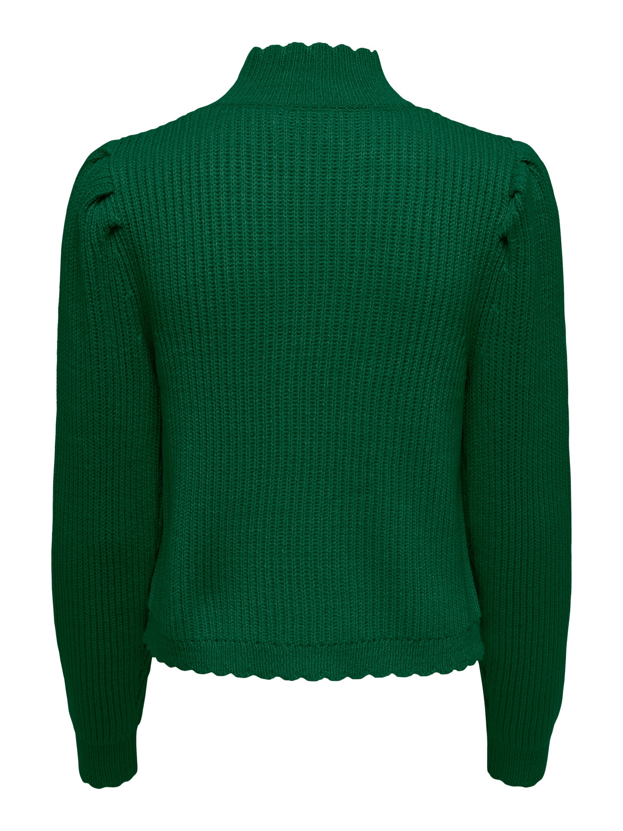 ONLY High neck Ribbed cuffs Pullover -Evergreen - 15277692