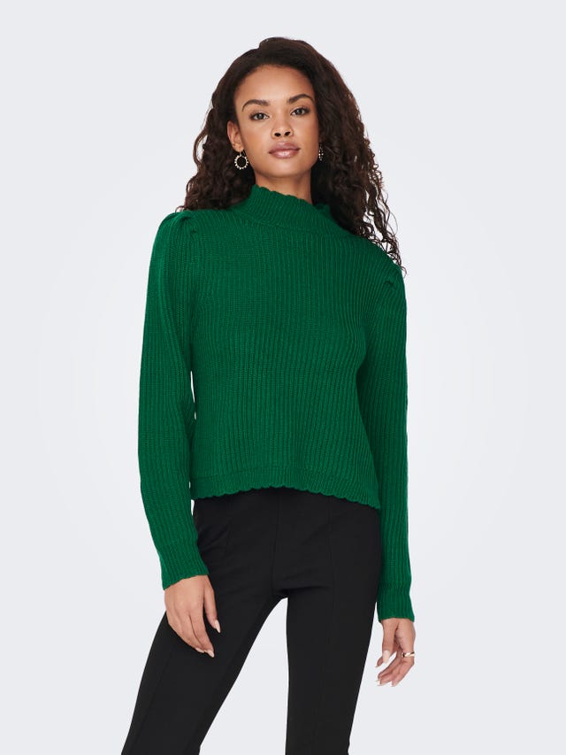 ONLY High neck Ribbed cuffs Pullover - 15277692