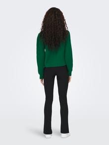 ONLY High neck Ribbed cuffs Pullover -Evergreen - 15277692